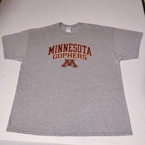 Minnesota Gophers T Shirt Gray Gildan Ultra Cotton 2XL Collegiate